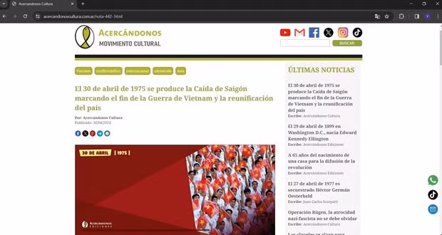 El artículo publicado por Acercándonos Cultura.
