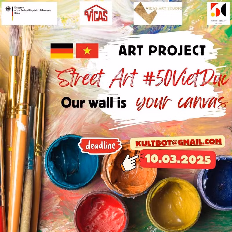 Cartel del proyecto. (Fuente: Embajada de Alemania en Vietnam)