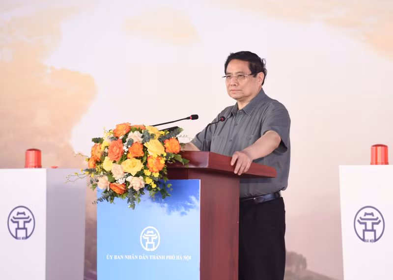 El primer ministro de Vietnam, Pham Minh Chinh, interviene en la ceremonia. (Fotografía: Nhan Dan)