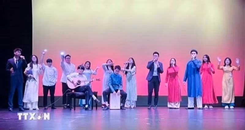 Una actuación en el Día de la Cultura de Vietnam 2024, celebrado en Wellington, la capital de Nueva Zelanda. (Fotografía: VNA)