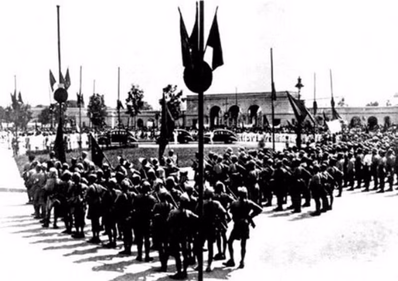 La plaza de Ba Dinh el 2 de septiembre de 1945. (Fotografía: VNA)