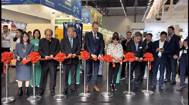 Ceremonia de inauguración del pabellón nacional de Vietnam en la feria internacional de la industria alimentaria (Anuga) 2023. (Fotografía: VNA)