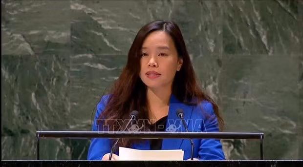 Le Thi Minh Thoa, subjefa de la delegación permanente de Vietnam ante la ONU. (Fotografía: VNA)