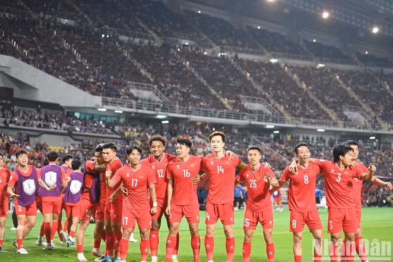 La selección nacional de fútbol de Vietnam. (Fotografía: Nhan Dan)