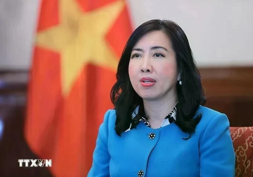 La vicecanciller vietnamita Le Thi Thu Hang. (Fuente: VNA)