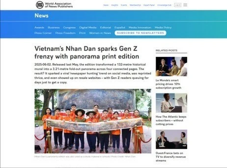 Suplemento del periódico Nhan Dan presentado por WAN-IFRA.