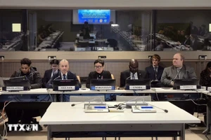 El ministro consejero Nguyen Hoang Nguyen habla en la cita. (Foto: VNA)