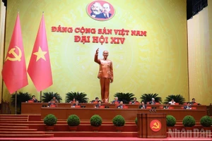 Segundo día de trabajo del XIV Congreso Nacional del Partido Comunista de Vietnam. (Foto: Nhan Dan)