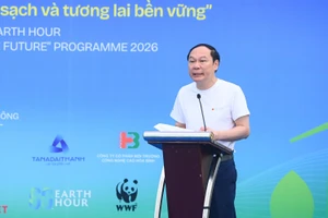 El viceministro de Agricultura y Medio Ambiente, Le Cong Thanh, habla en el evento. (Foto: daibieunhandan.vn)