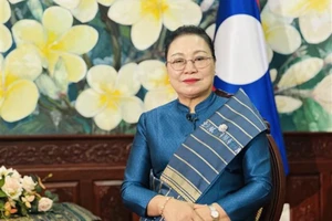 La embajadora de Laos en Vietnam, Khamphao Ernthavanh (Foto: VNA)