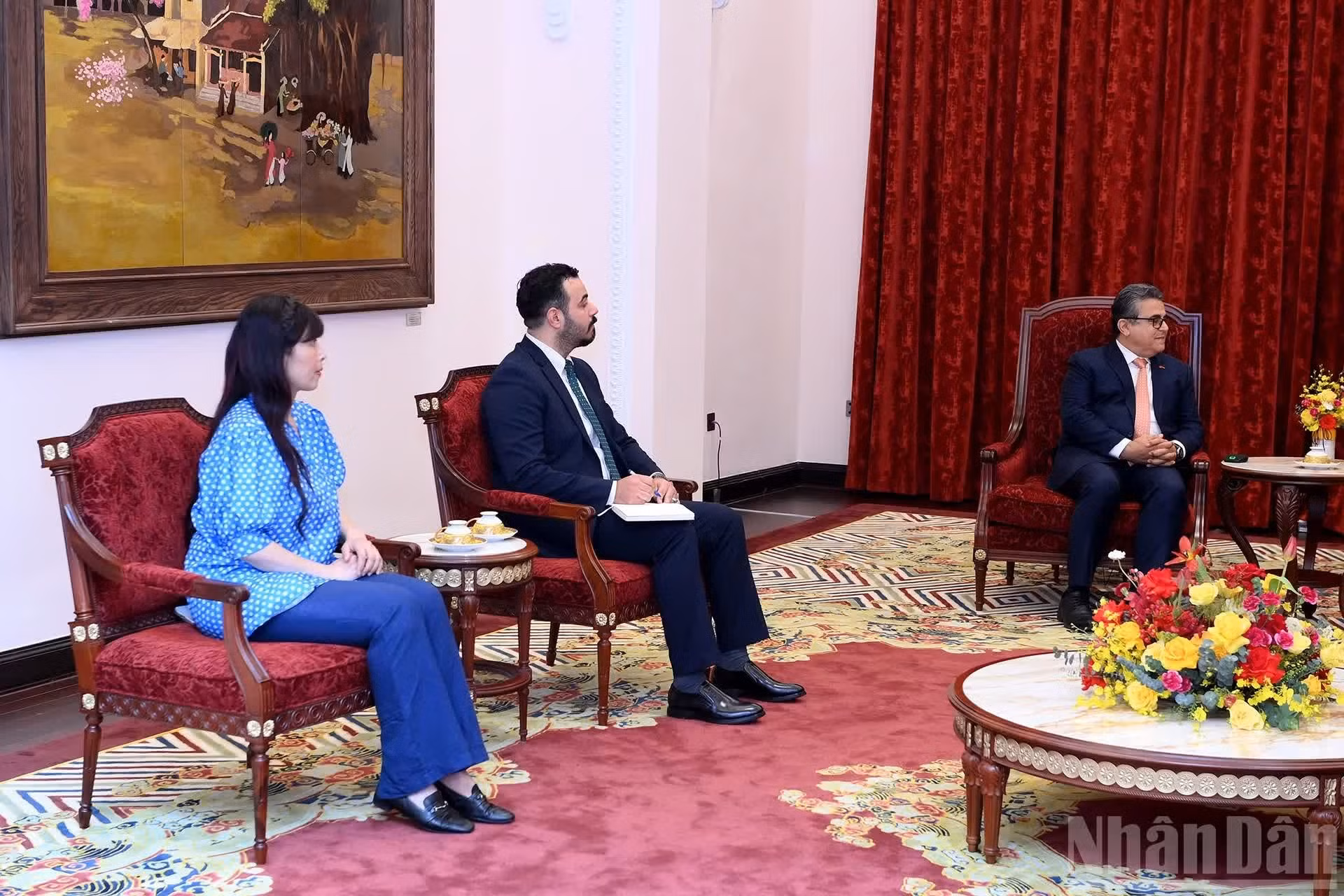 Delegados asistentes a la recepción.