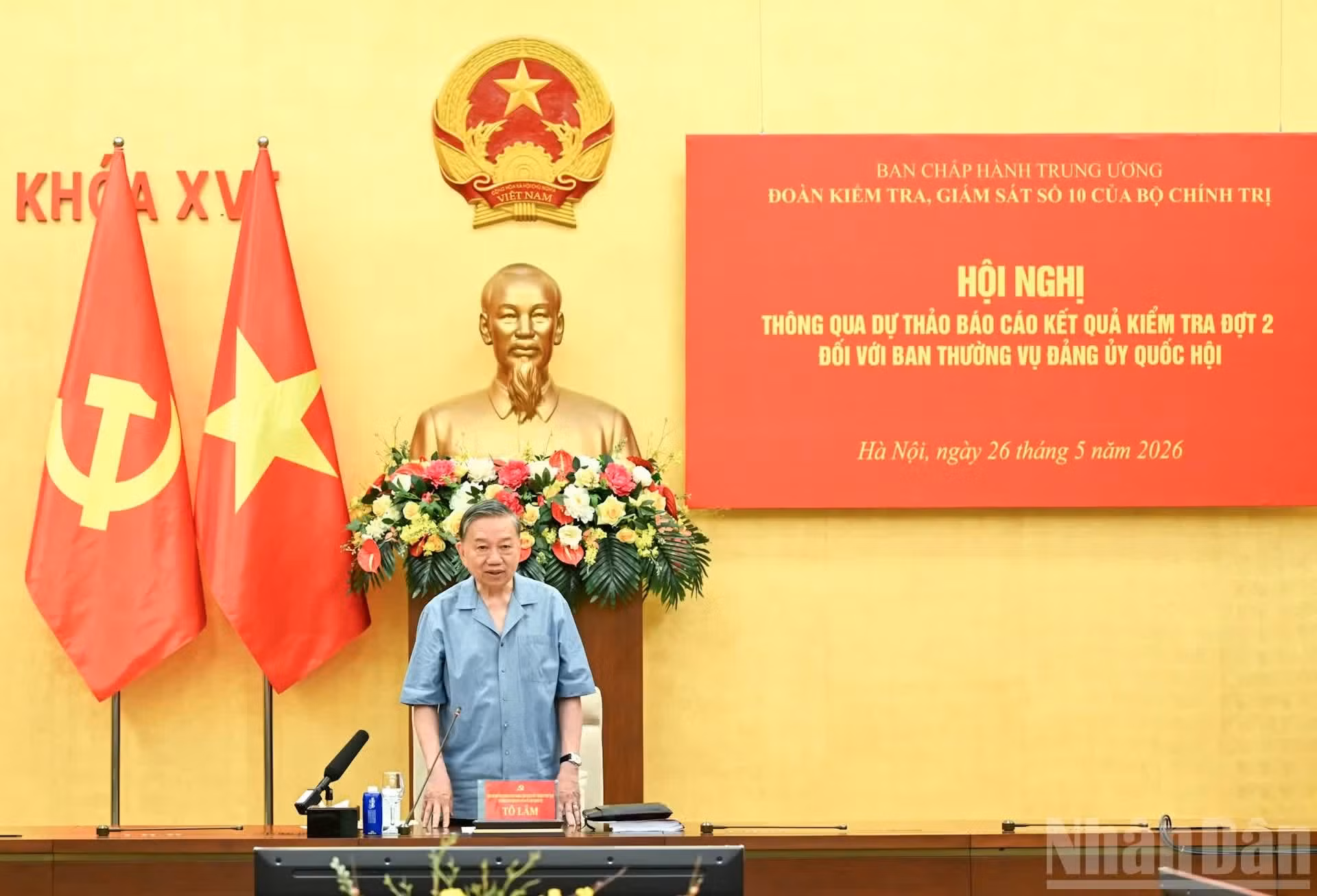 To Lam pronuncia el discurso inaugural de la reunión. (Foto: DUY LINH)
