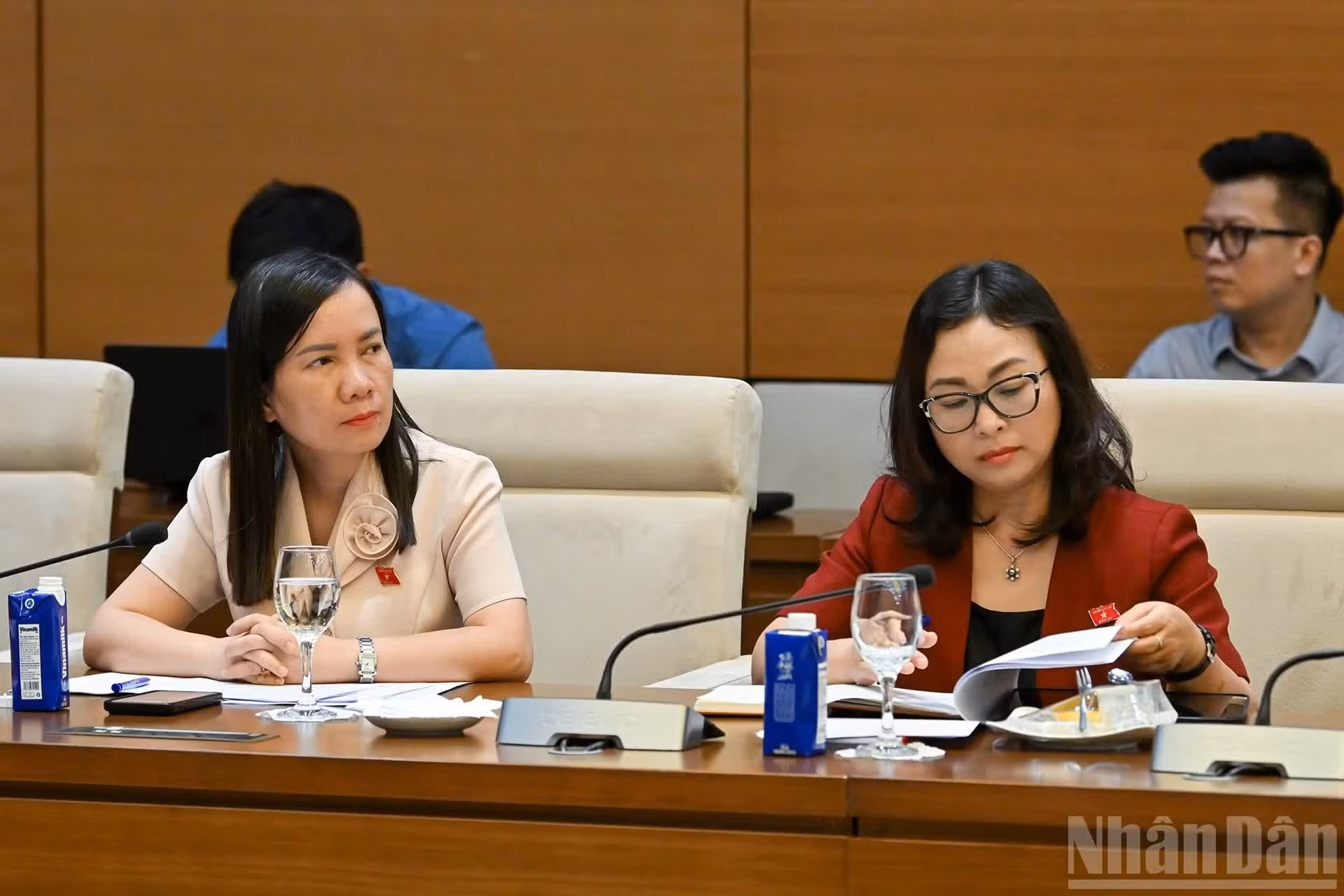 Miembros permanentes de la Comisión Jurídica y Judicial participan en la reunión.