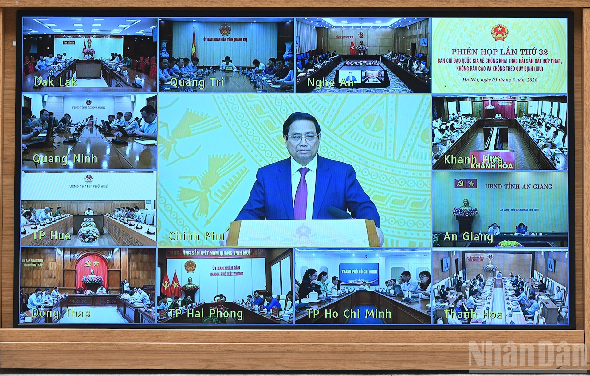 La reunión se transmite en línea a las provincias y ciudades costeras.