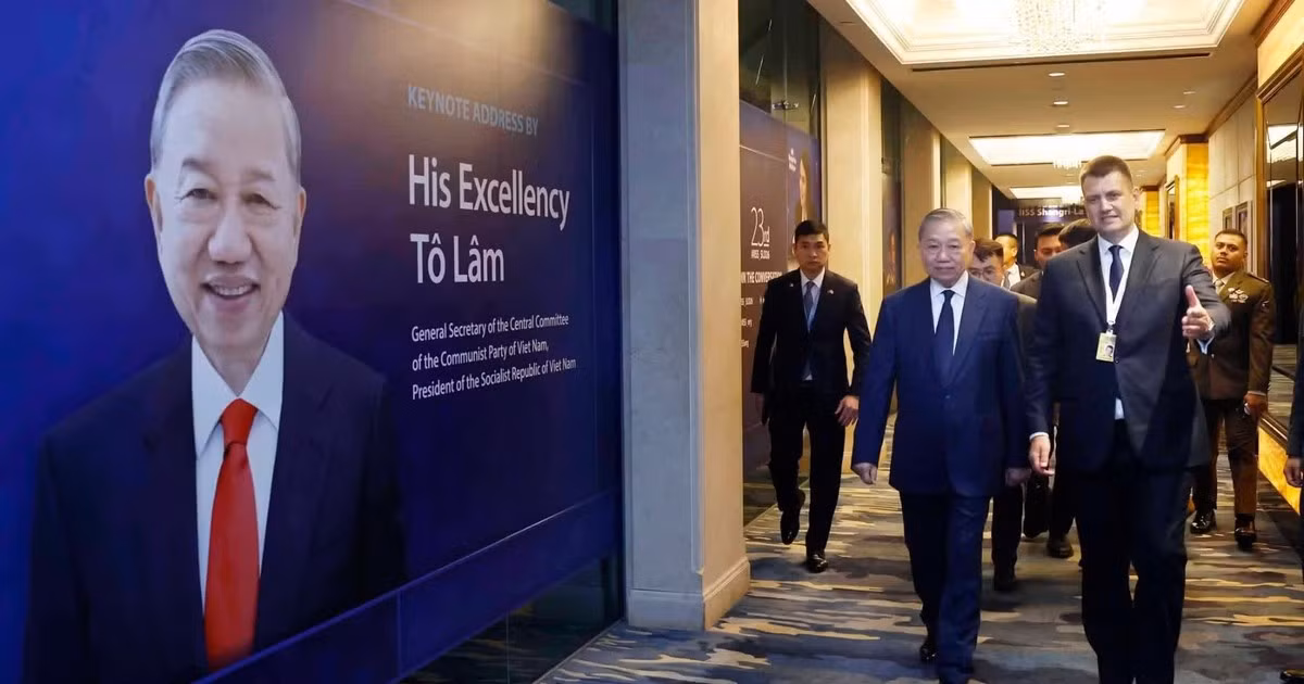 El secretario general del PCV y presidente de Vietnam, To Lam, asiste a la 23ª edición del Diálogo de Shangri-La. (Foto: VNA)