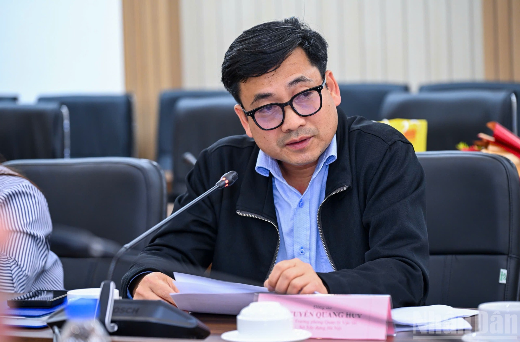 Nguyen Quang Huy, subjefe de Gestión del Transporte del Servicio de Construcción de Hanói. (Foto: Thanh Dat)