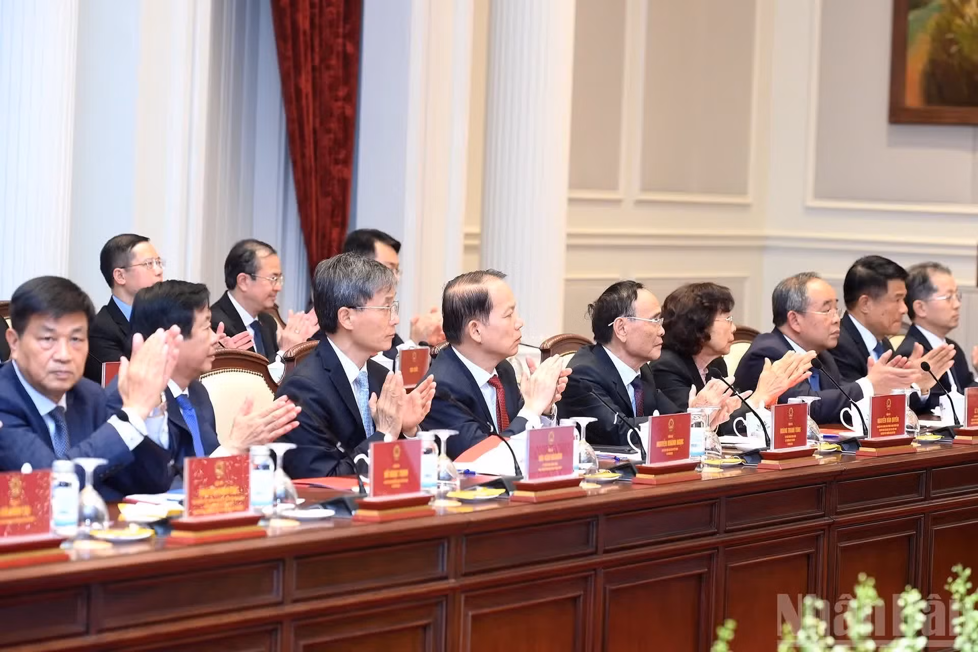 Delegados en la conferencia.