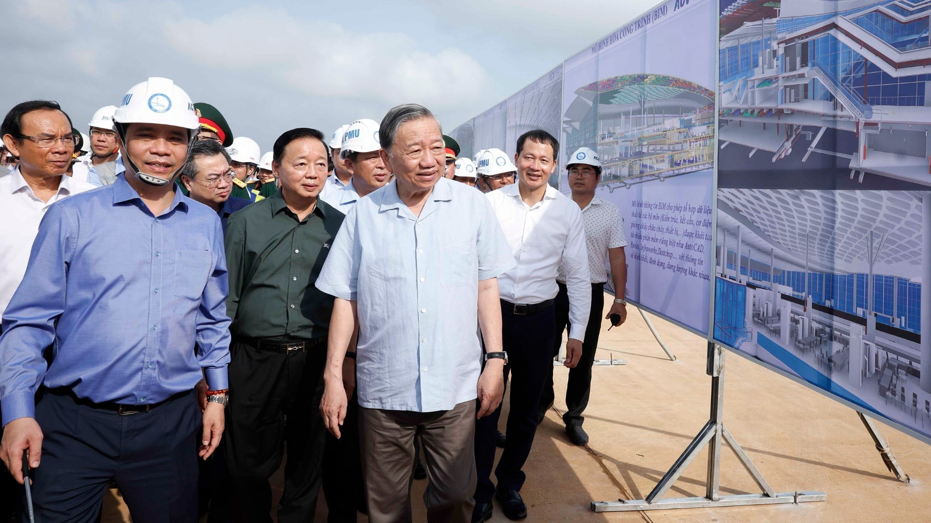 [Foto] Líder partidista vietnamita visita obras del Aeropuerto Internacional de Long Thanh