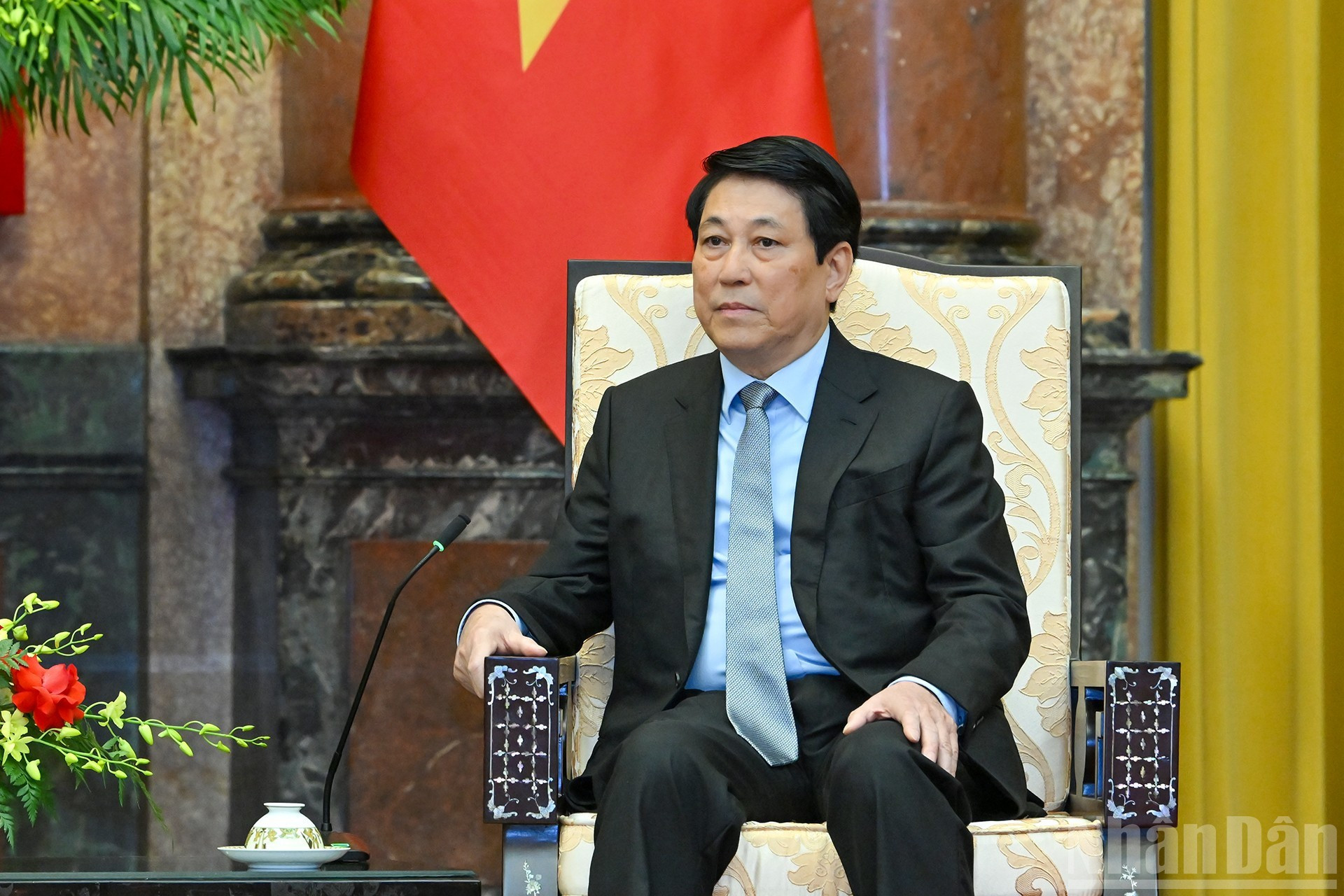 El presidente de Vietnam, Luong Cuong, da palabras. El presidente de Vietnam, Luong Cuong, da palabras.