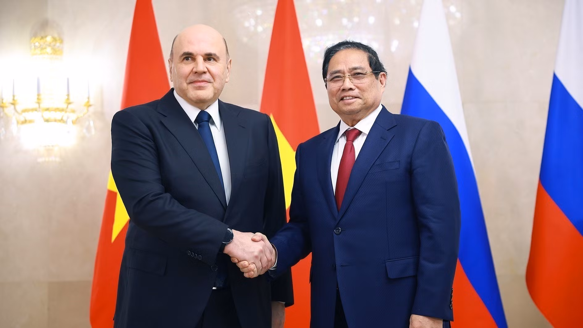 [Foto] Premier vietnamita mantiene conversaciones con su homólogo de Rusia