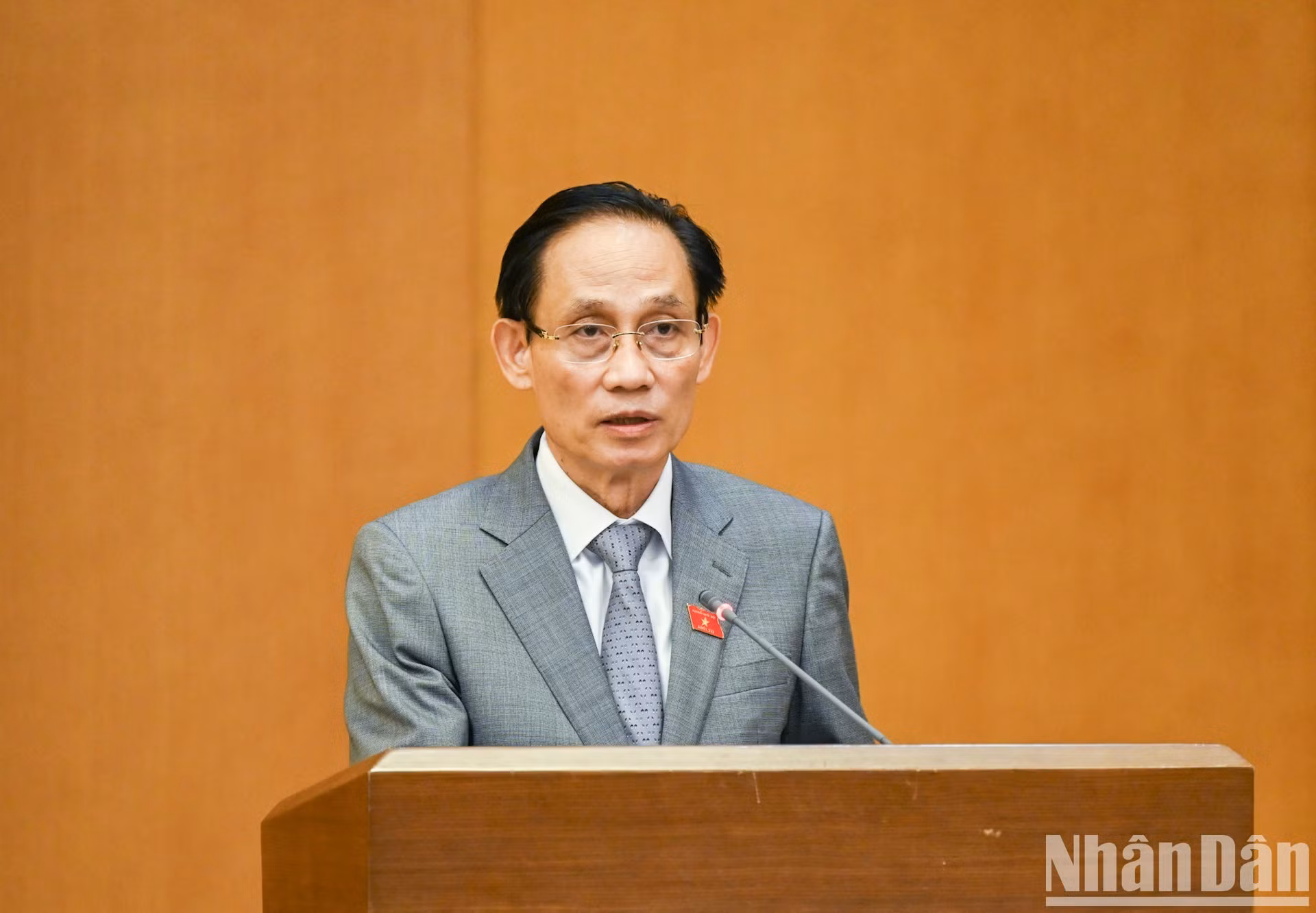 El ministro de Relaciones Exteriores, Le Hoai Trung, interviene en la cita. (Foto: Duy Linh)