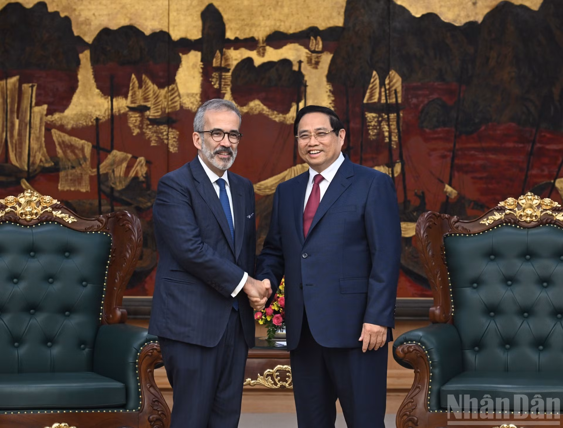 [Foto] Premier vietnamita recibe a ministro de Estado y de Asuntos Exteriores de Portugal
