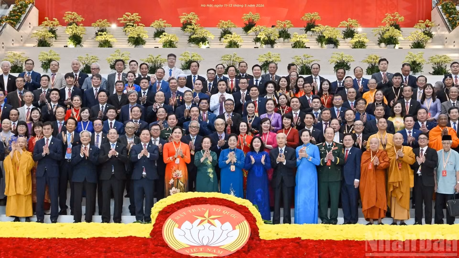 El Presidium del Comité Central del Frente de la Patria de Vietnam para el mandato 2026-2031. (Foto: Nhan Dan)