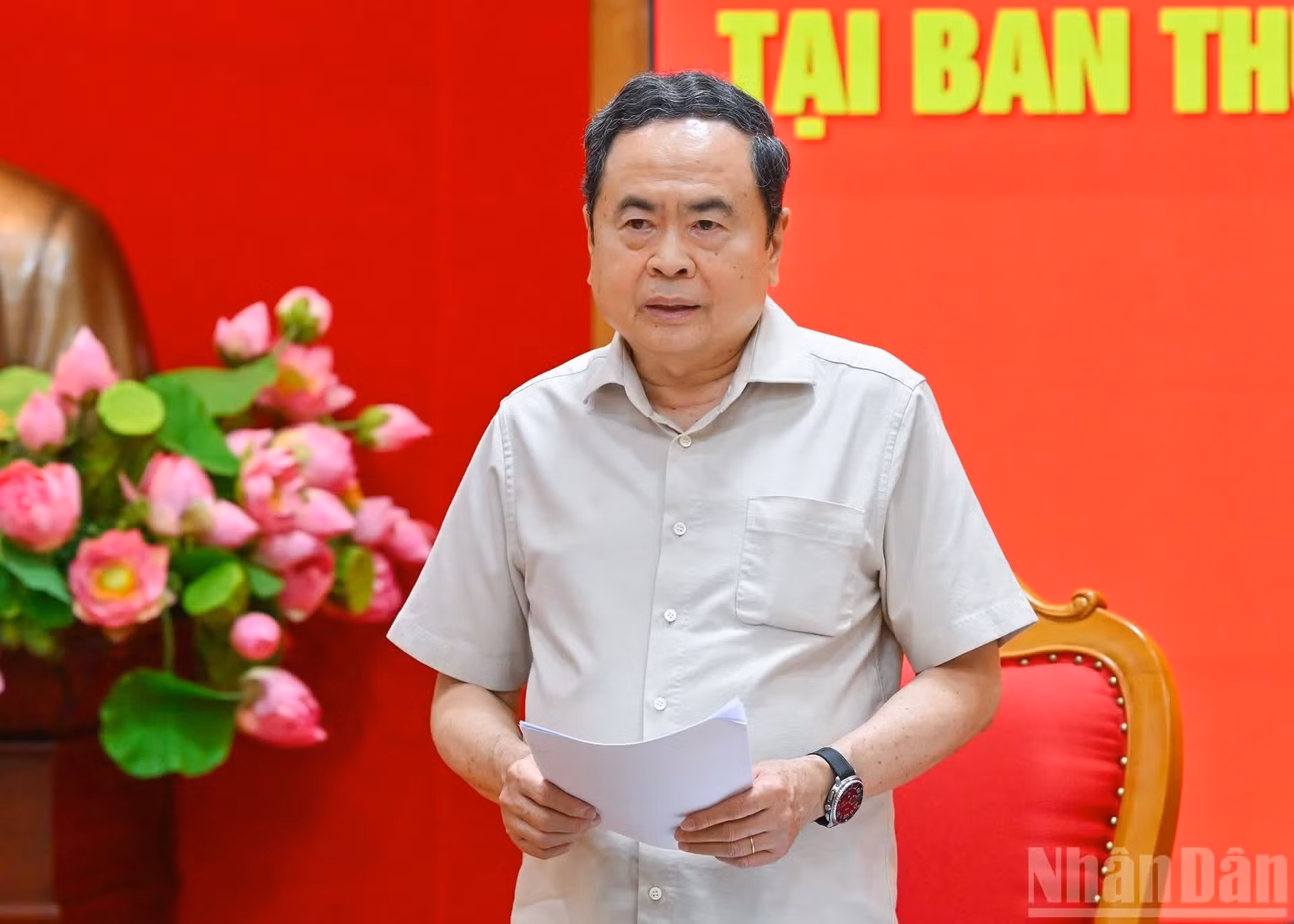 El presidente de la Asamblea Nacional vietnamita, Tran Thanh Man.