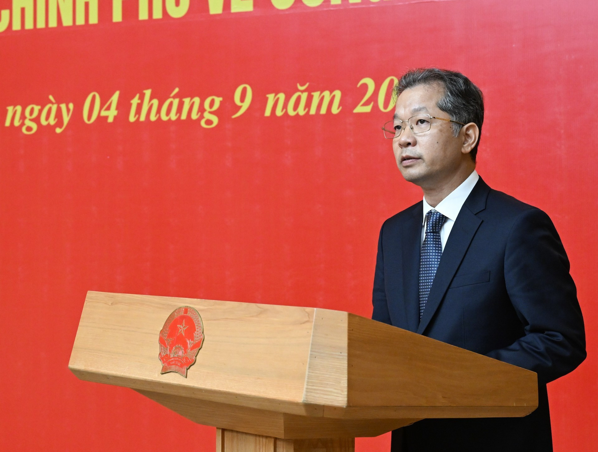 El viceinspector general permanente de la Inspección del Gobierno, Nguyen Van Quang, interviene en la cita. El viceinspector general permanente de la Inspección del Gobierno, Nguyen Van Quang, interviene en la cita.