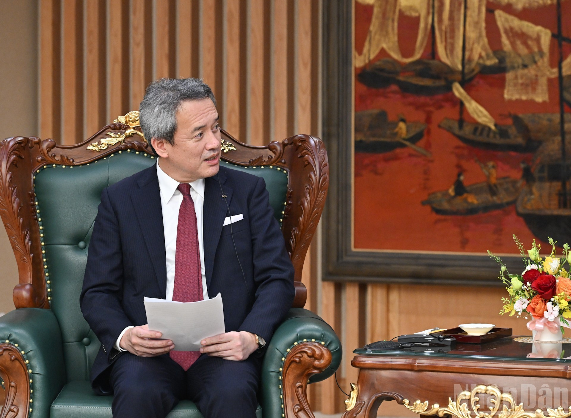 Masayuki Omoto, director general del Grupo Marubeni, interviene en la cita.