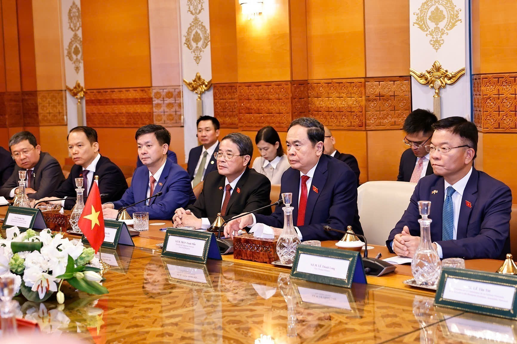 El presidente de la ANV, Tran Thanh Man, interviene en la cita. (Foto: Doan Tan/VNA)