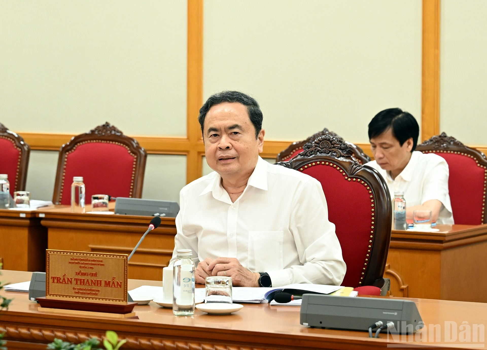 El presidente de la ANV, Tran Thanh Man, pronuncia el discurso de apertura. El presidente de la ANV, Tran Thanh Man, pronuncia el discurso de apertura.