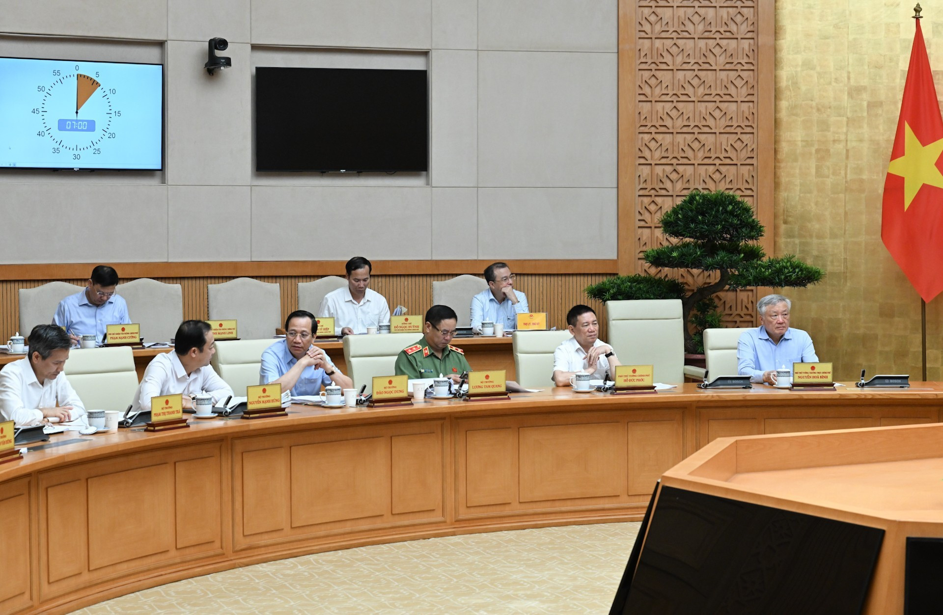 Los viceprimeros ministros, miembros del Gobierno y dirigentes de órganos dependientes del Ejecutivo asisten a la reunión.