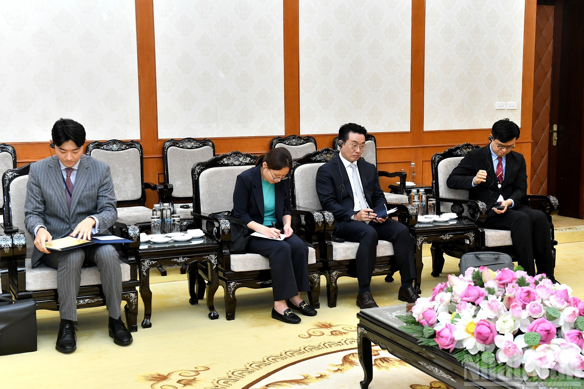 Delegados surcoreanos al encuentro.