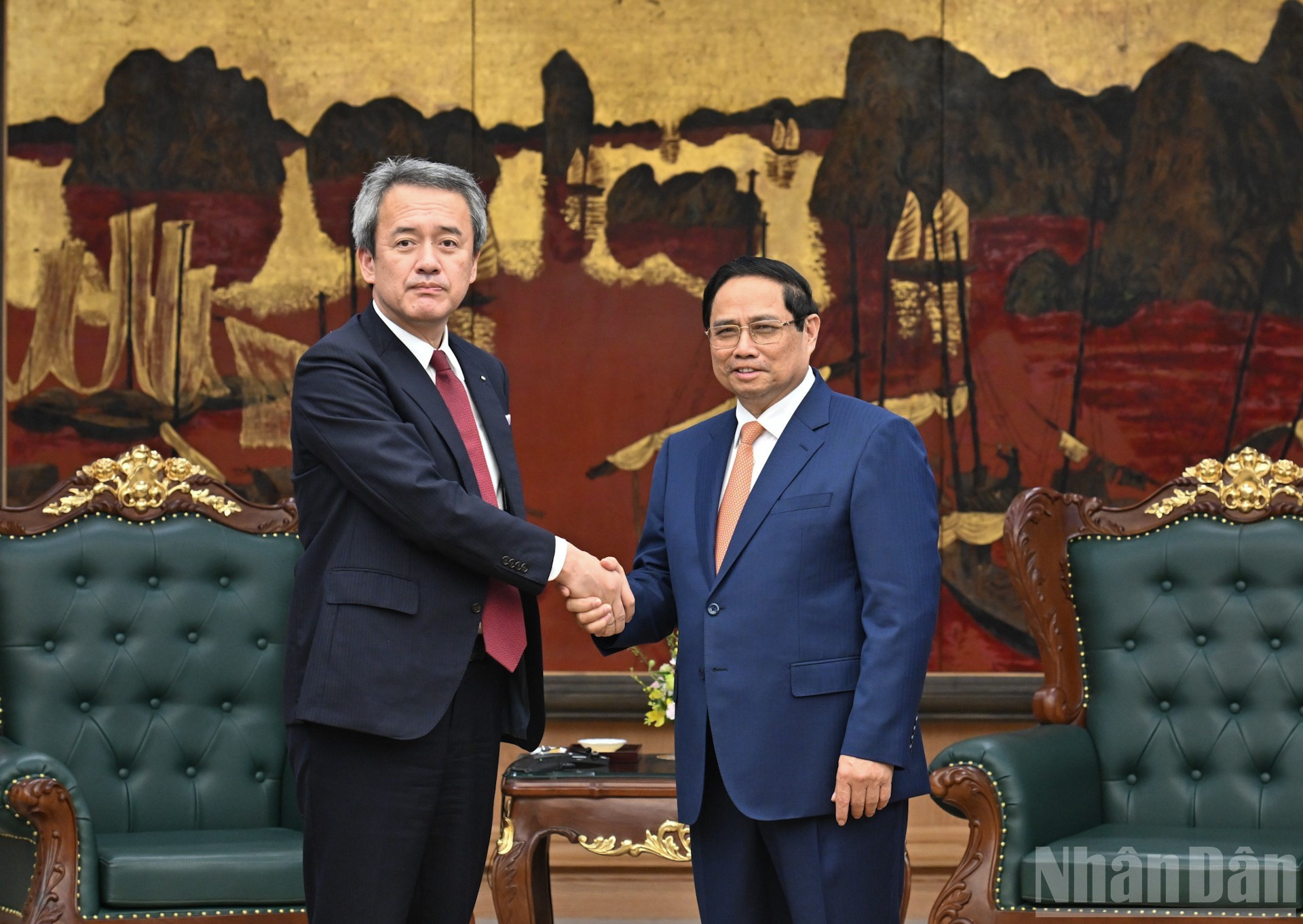 [Foto] Premier vietnamita recibe al director general del grupo Marubeni de Japón