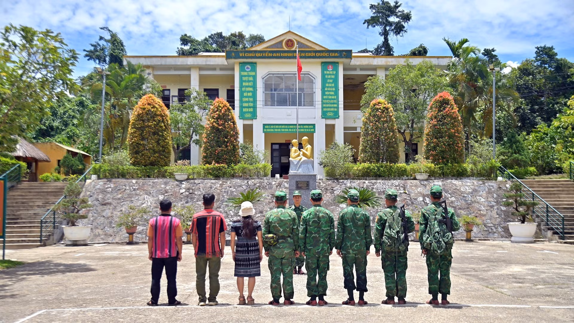 Vista general del puesto fronterizo de Quang Nham.