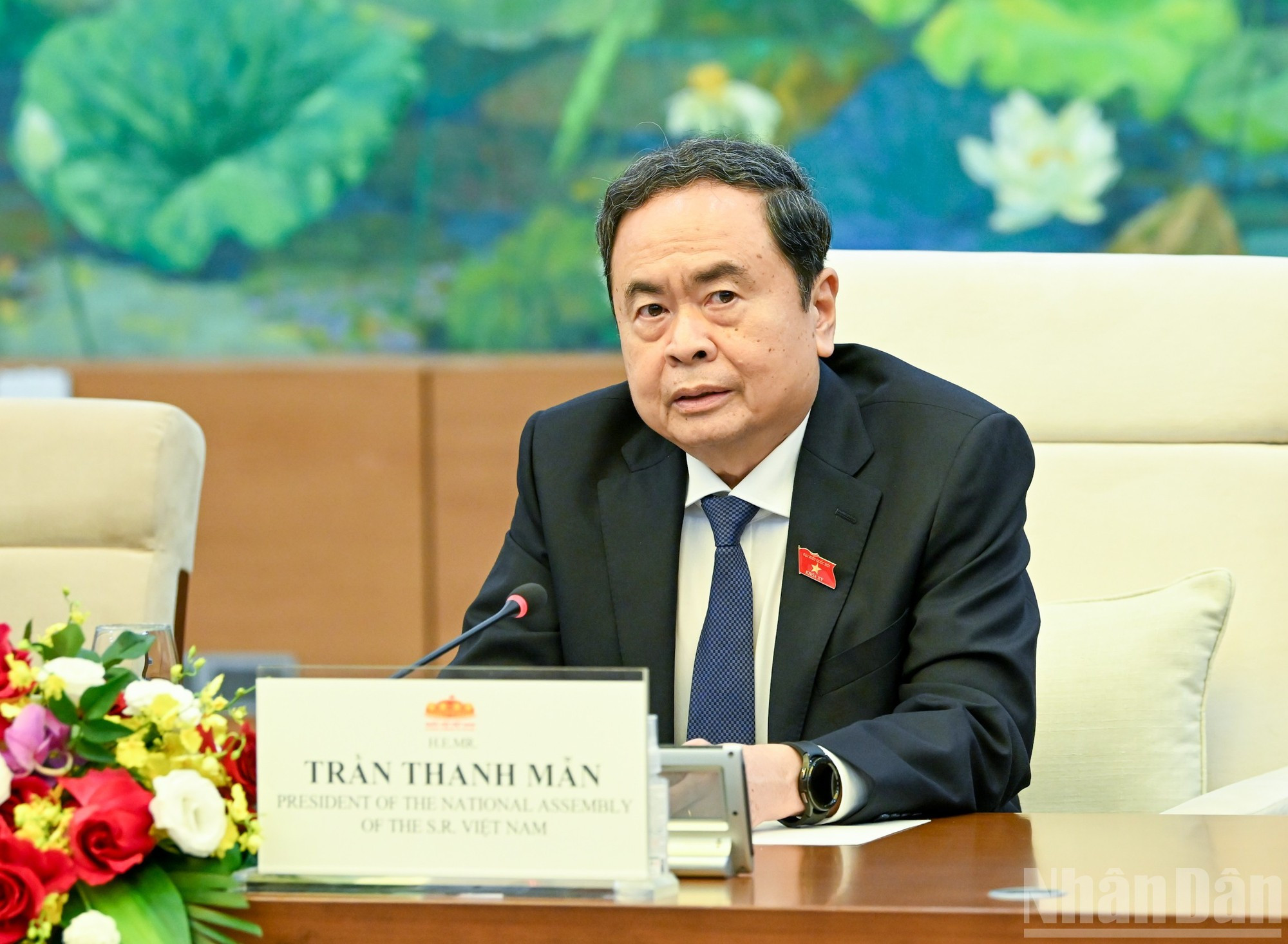 El presidente de la ANV, Tran Thanh Man, habla en la cita. El presidente de la ANV, Tran Thanh Man, habla en la cita.