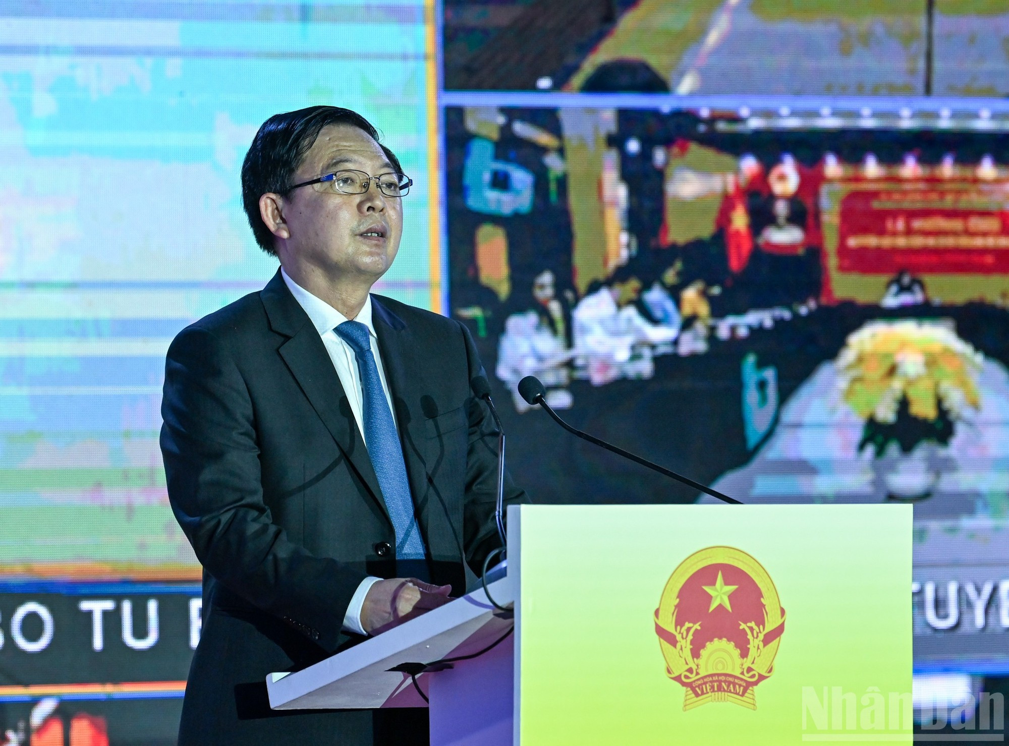 El viceprimer ministro Ho Quoc Dung pronuncia el discurso inaugural. (Foto: DUY LINH)