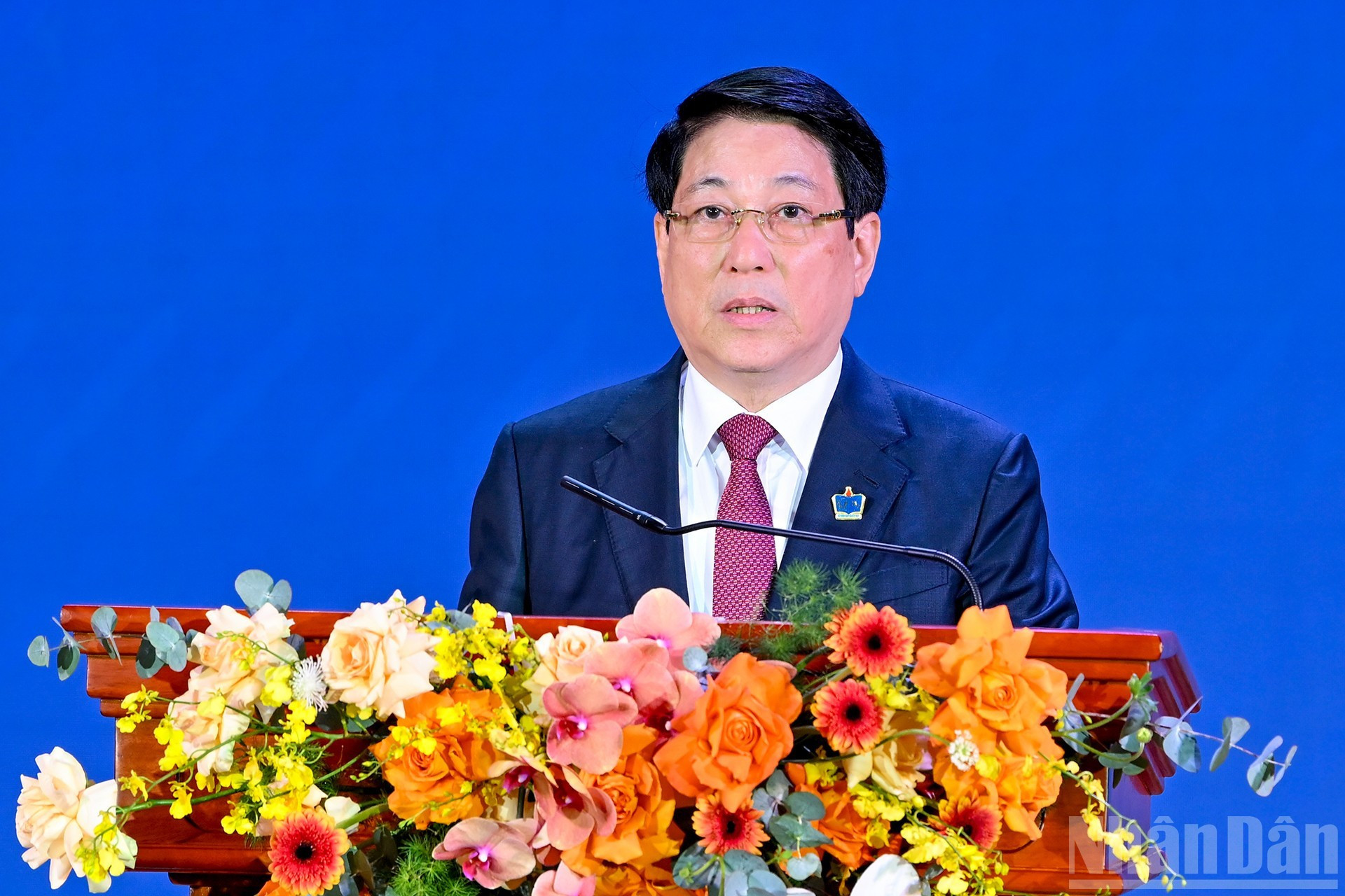 El presidente Luong Cuong interviene en la ceremonia.