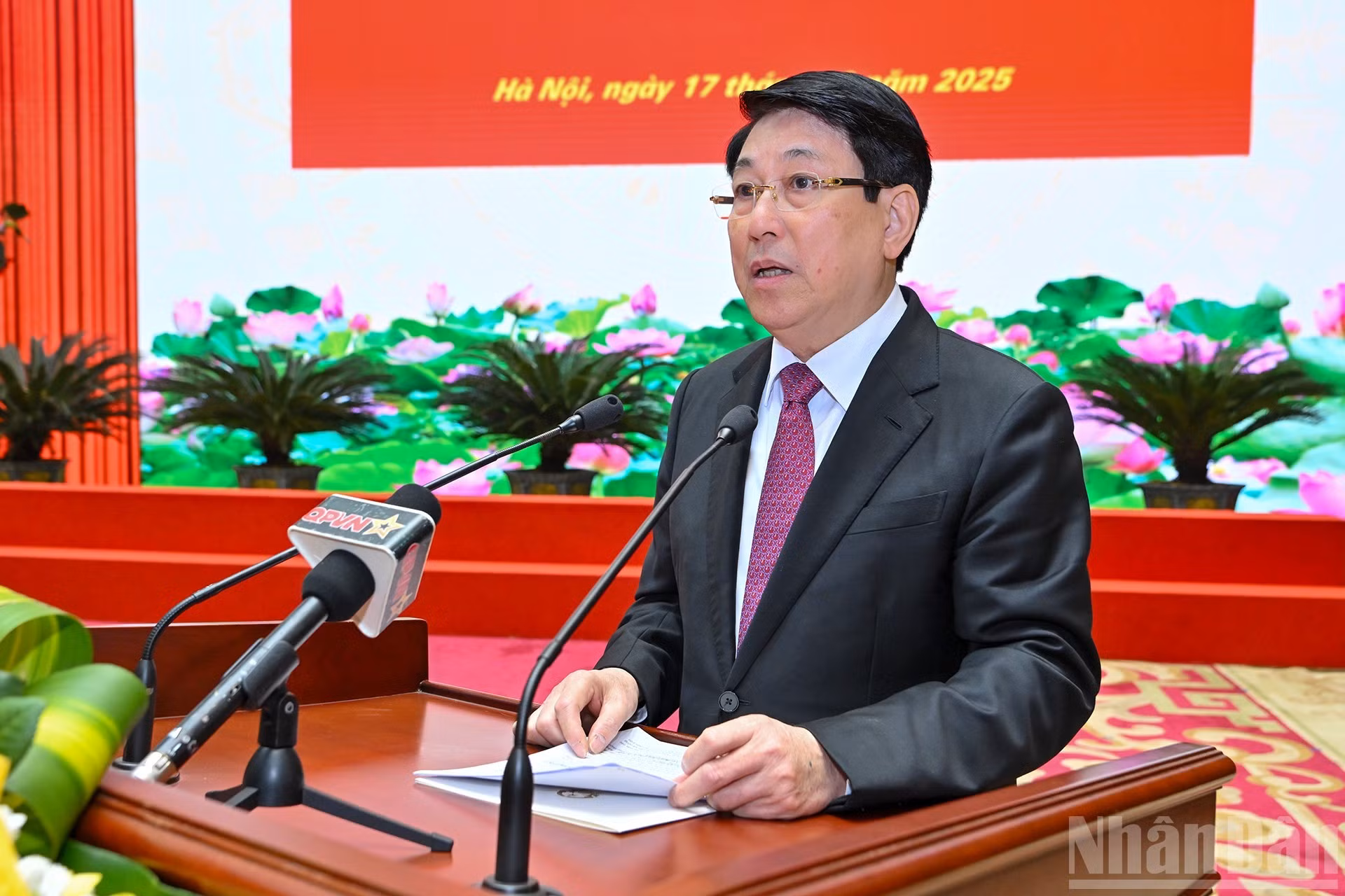 El presidente Luong Cuong interviene en la cita.