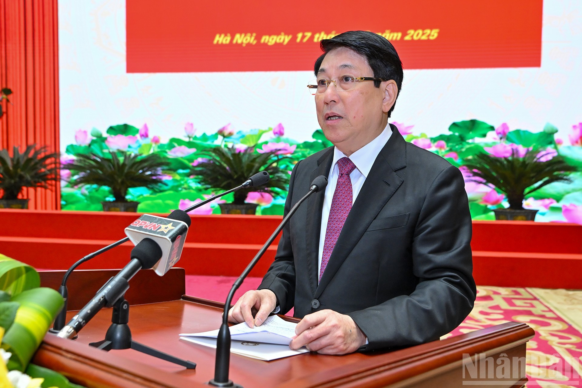 El presidente Luong Cuong interviene en la cita.
