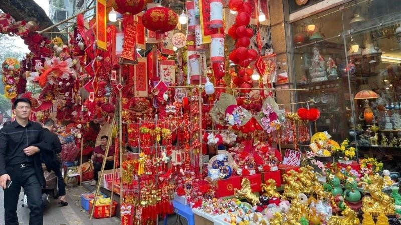 Hanói entra en el punto álgido de su temporada de compras de fin de año (Foto: Nhan Dan)