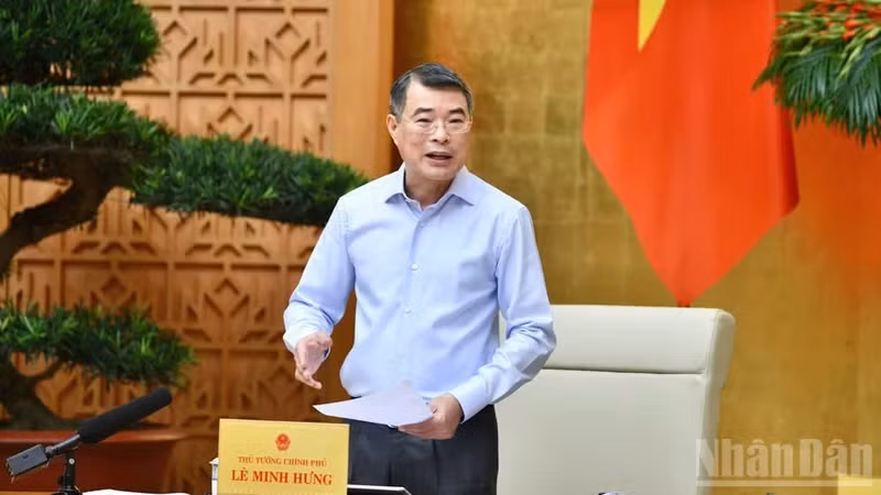 El primer ministro de Vietnam, Le Minh Hung, habla en el evento. (Foto: Nhan Dan)