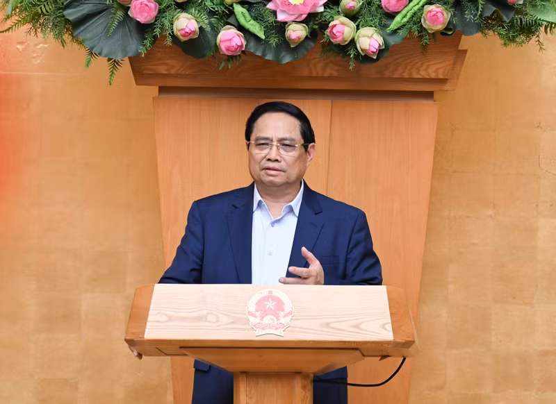 El primer ministro de Vietnam, Pham Minh Chinh, habla en el evento. (Foto: Nhan Dan)