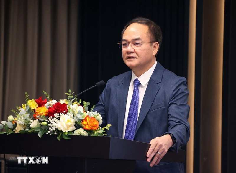 El viceministro del Interior, Vu Chien Thang, interviene en la conferencia nacional. (Foto: VNA)