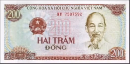 Billetes de algodón emitidos en 1989. (Foto: Banco Estatal de Vietnam)