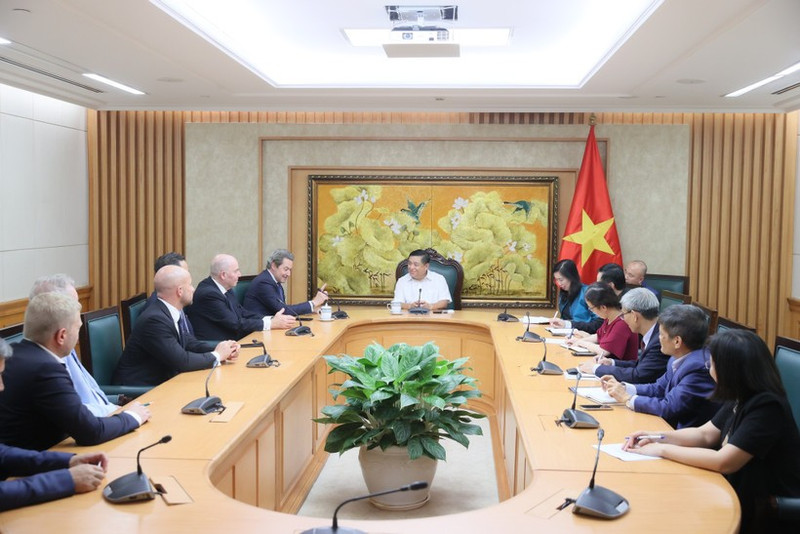 El viceprimer ministro de Vietnam Nguyen Chi Dung recibe a la delegación de la Asociación de Amistad Alemania-Vietnam. (Foto: VNA)
