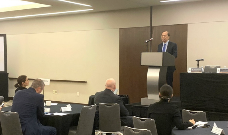 El embajador de Vietnam en Estados Unidos, Nguyen Quoc Dung, habla en el evento (Foto: VNA)