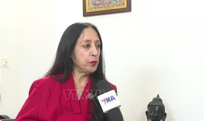 La profesora Reena Mahwar, de la Universidad de Delhi. (Foto: VNA)