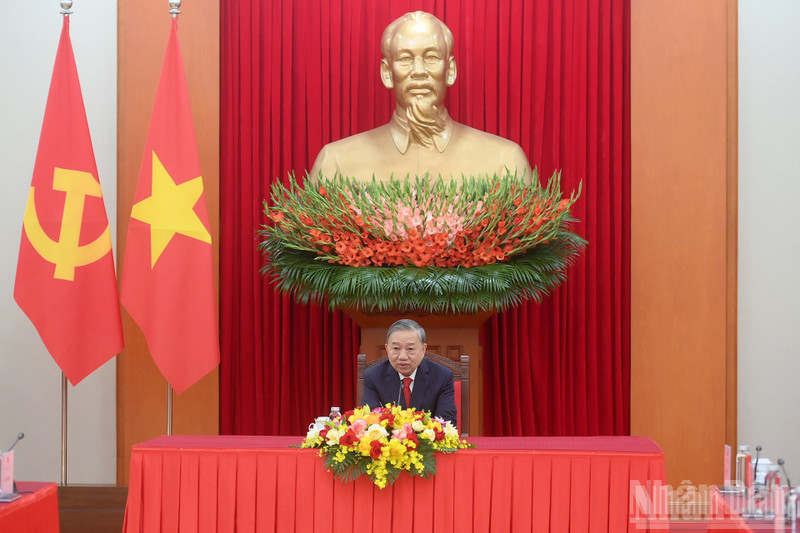 El secretario general del PCV, To Lam, en el evento. (Foto: Nhan Dan)